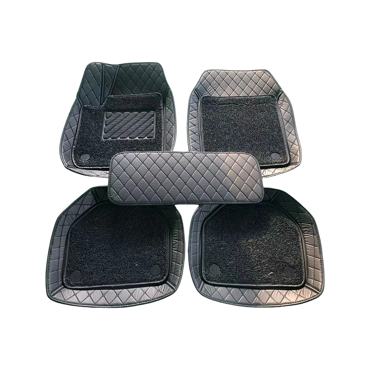 Universal car mat for Xpe leather full black 